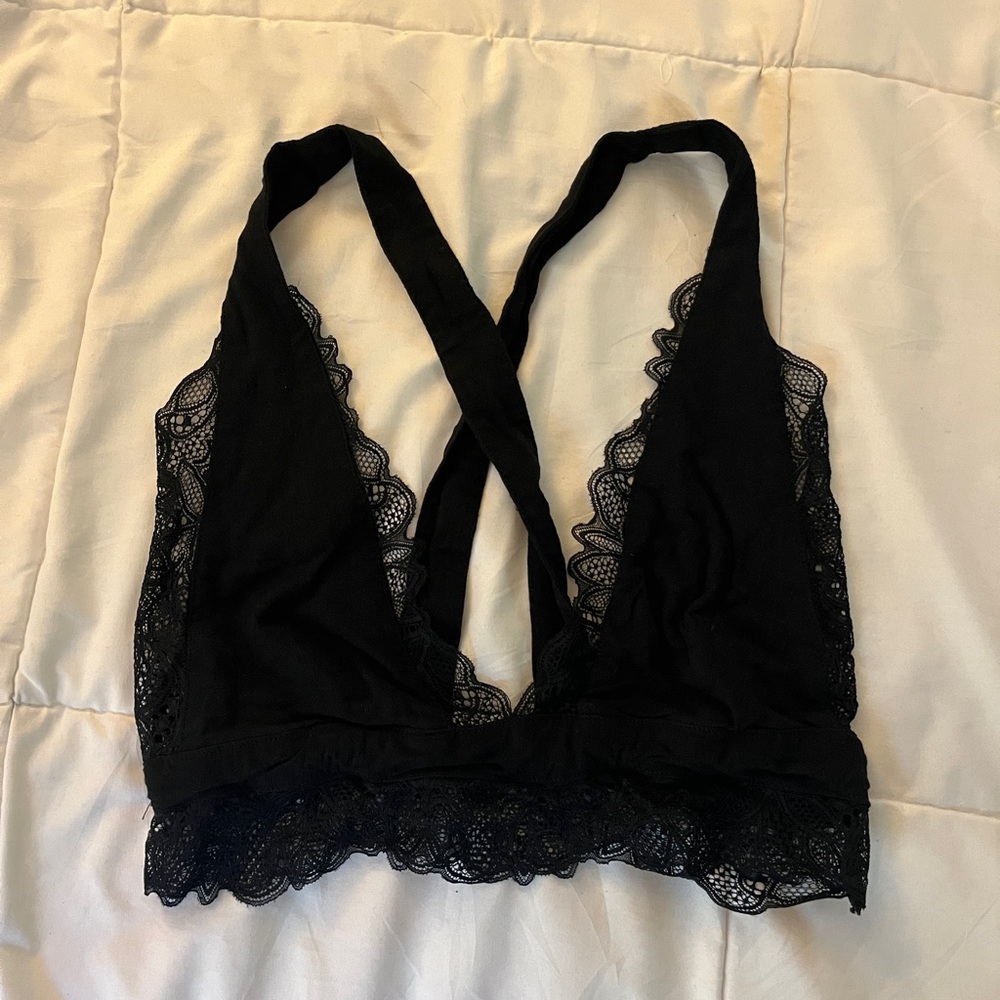 Free People Intimately Elegant Black Lace Bralette